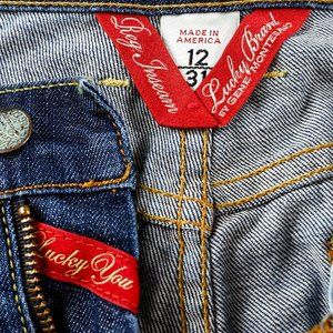 Womens Lucky Brand	Sweet N Low Distressed Med Wash Bootcut Stretch Jeans 12/31